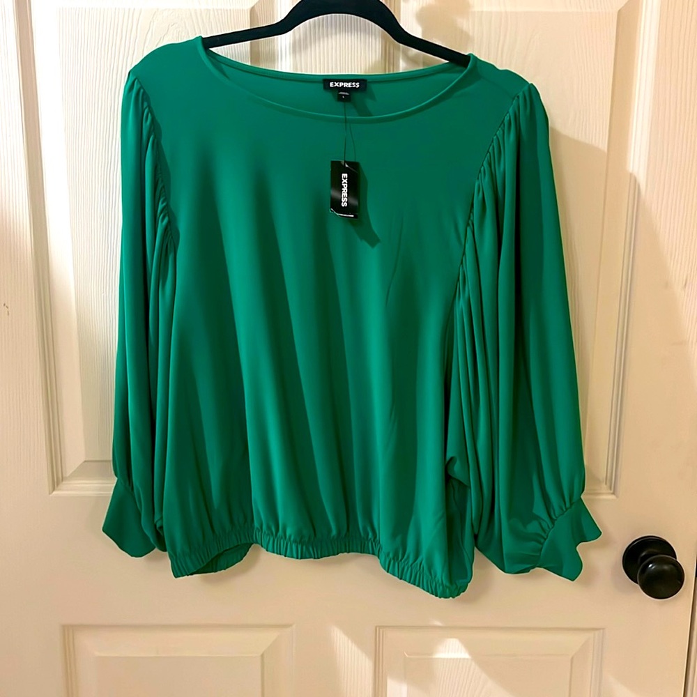 Brand new with tag bright green blouse size from Express